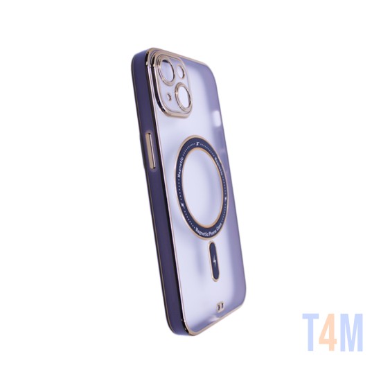 Capa Magnética com Lente de Câmara Série Q para Apple iPhone 14 Azul